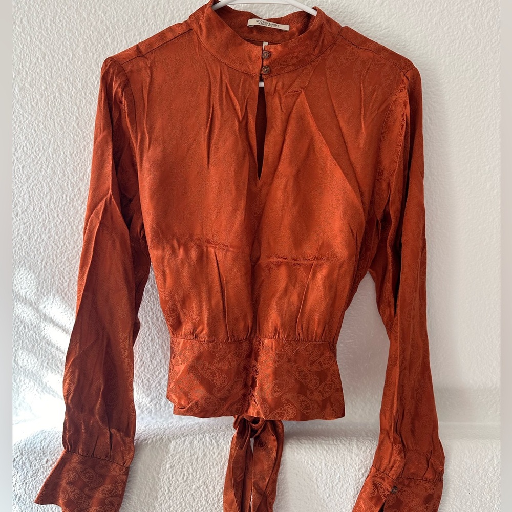 Scotch & Soda Burnt Orange Textured Blouse